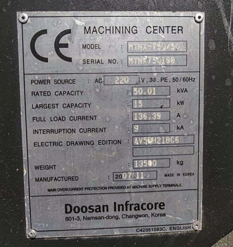DOOSAN MYNX750 8