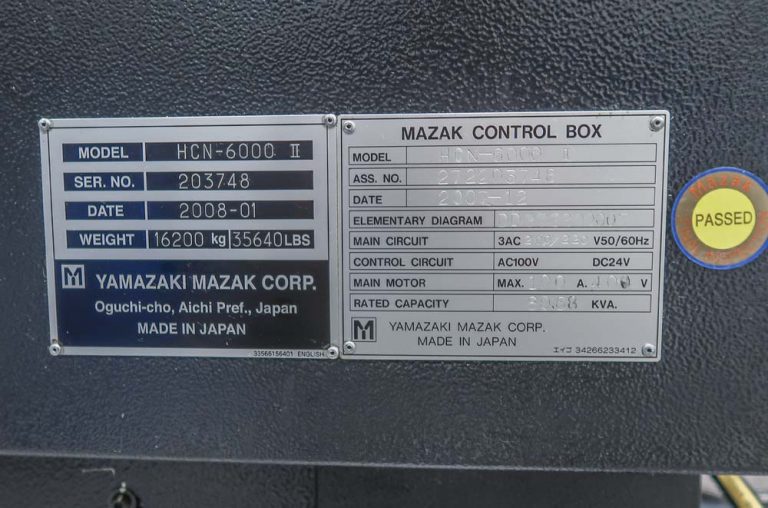 MAZAK HCN6000 II 23