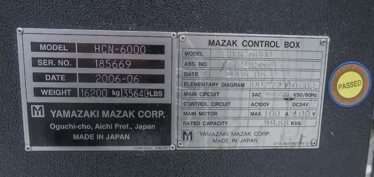 MAZAK HCN6000 19